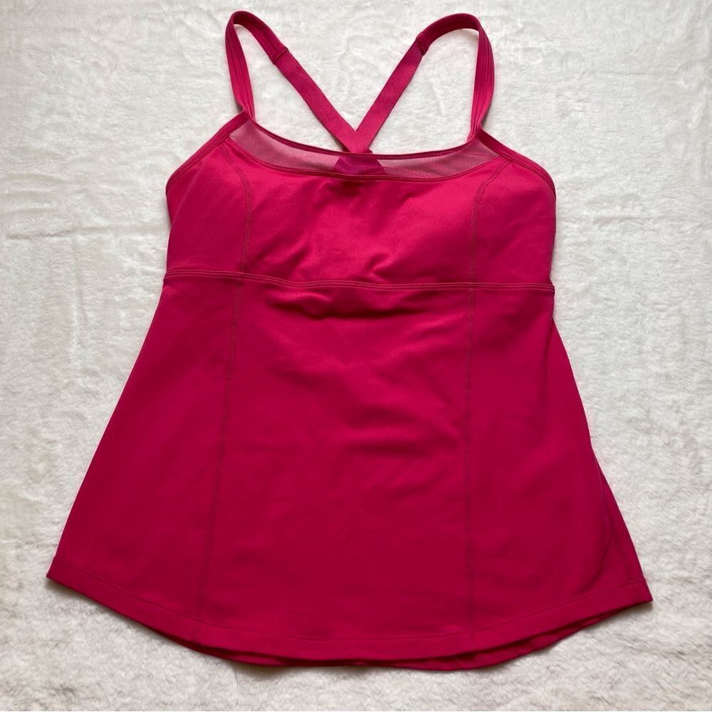 Prana Pink Chakara Fitted Nile Tank Size Small
